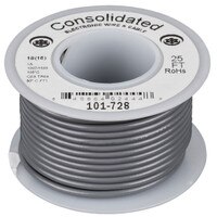 Consolidated Stranded 18 AWG Hook-Up Wire 25 ft. Gray UL Rated